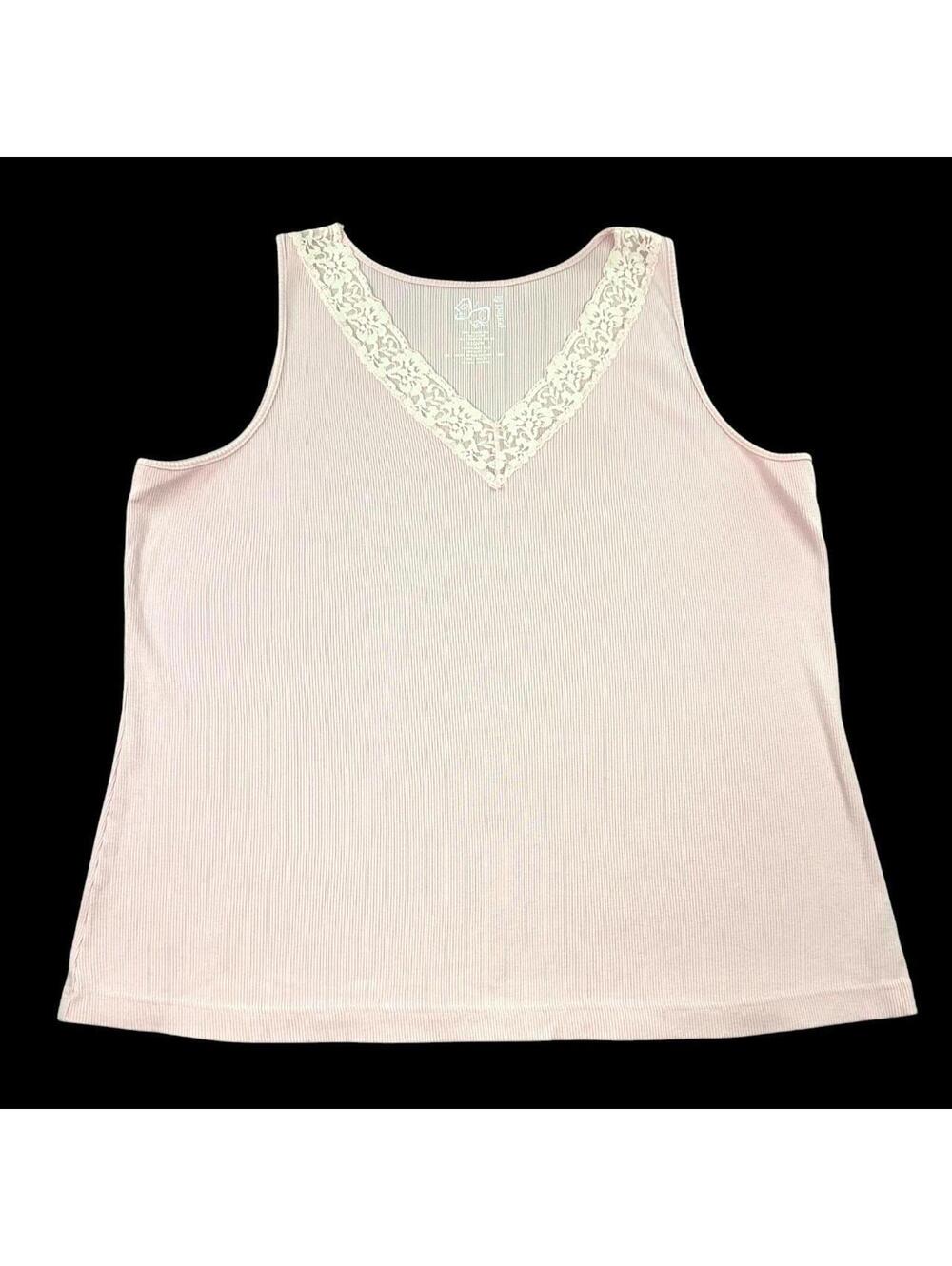 St. John's Bay "Perfect Fit" Baby Pink Lace Tank